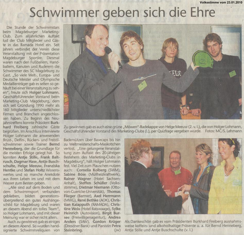 Schwimmer geben sich die Ehre