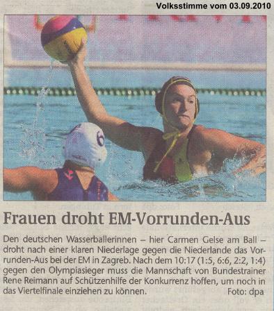 Frauen droht EM-Vorrunden-Aus