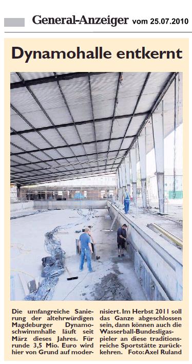Dynamo-Halle entkernt