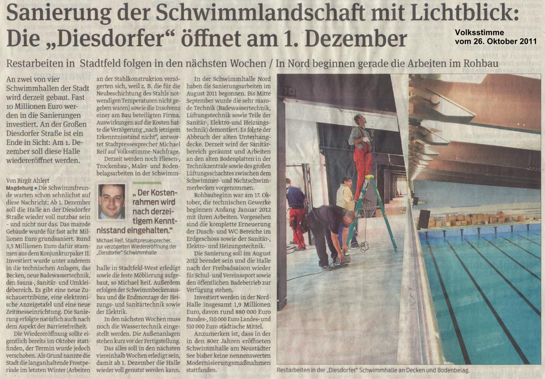 Sanierung der Schwimmlandschaft mit Lichtblick: Die 