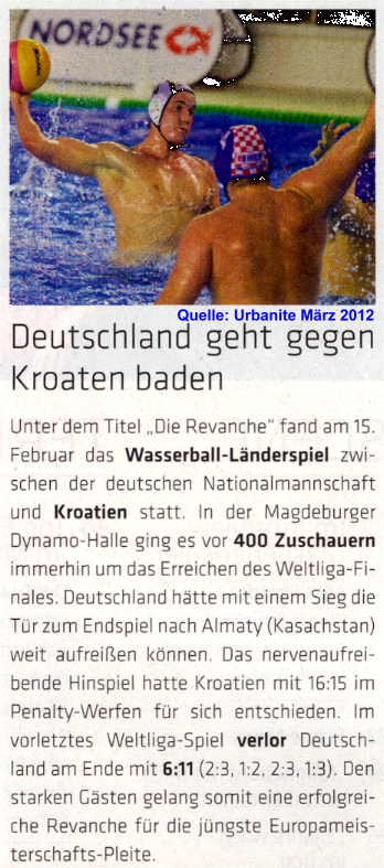 Deutschland geht gegen Kroaten baden Quelle: Urbanite Mrz 2012