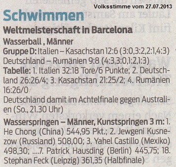 Weltmeisterschaft in Barcelona