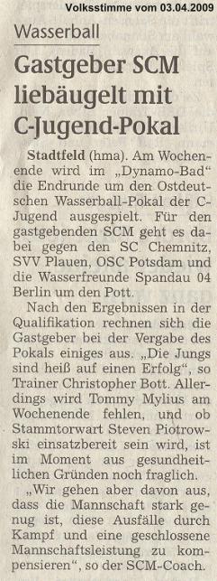 Gastgeber SCM liebugelt mit C-Jugend-Pokal