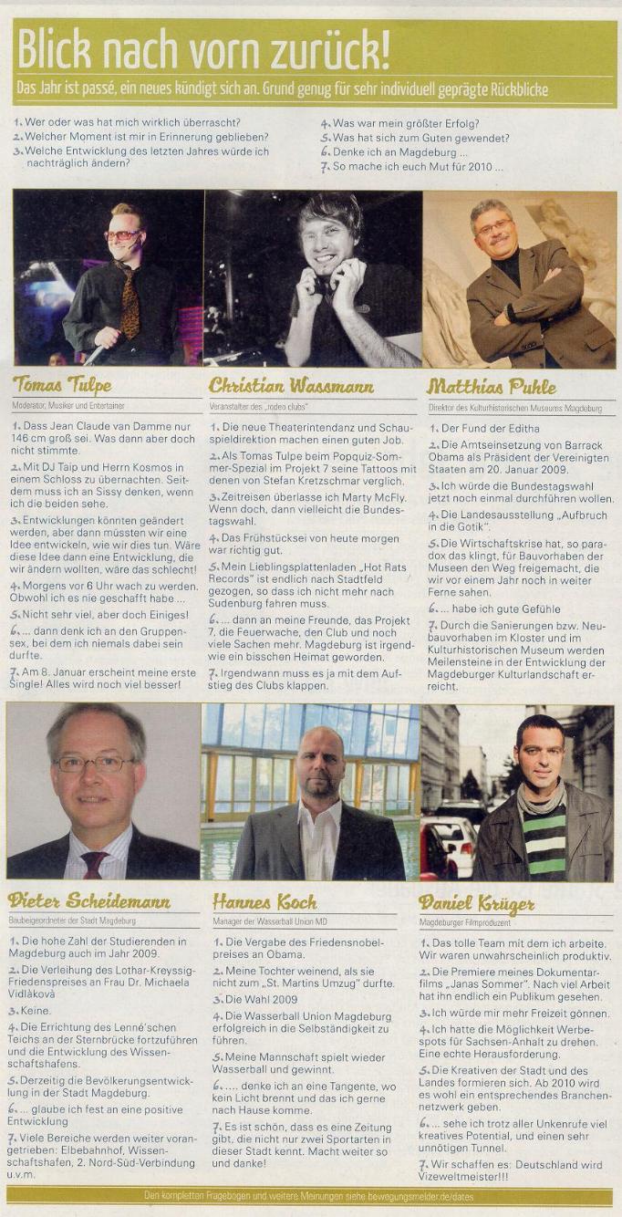 Blick nach vorn zur�ck!