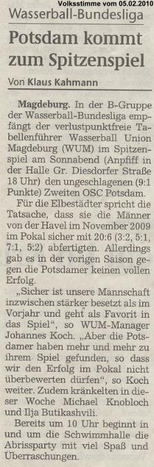 Potsdam kommt zum Spitzenspiel