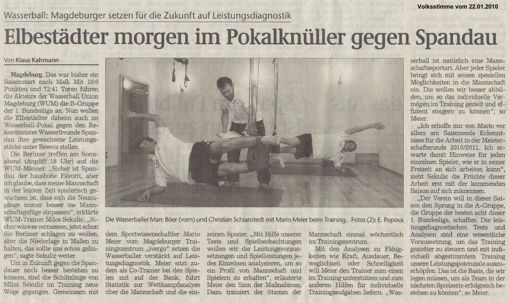 Elbest�dter morgen im Pokalkn�ller gegen Spandau