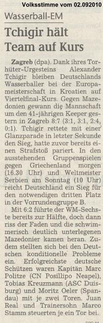 Tchigir h�lt Team auf Kurs
