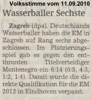 Wasserballer Sechste