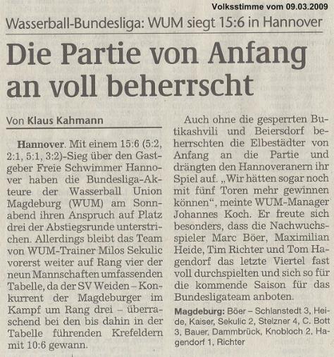 Die Partie von Anfang an voll beherrscht