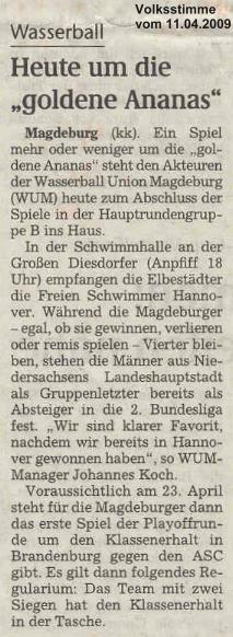 Heute um die 'goldene Ananas'