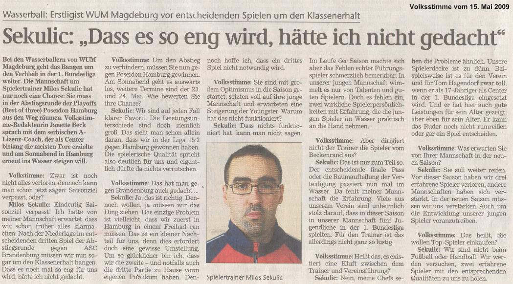 Sekulic: 'Das es so eng wird, h�tte ich nicht gedacht'