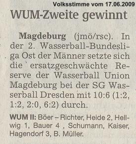 WUM-Zweite gewinnt