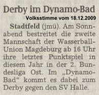 Derby im Dynamo-Bad