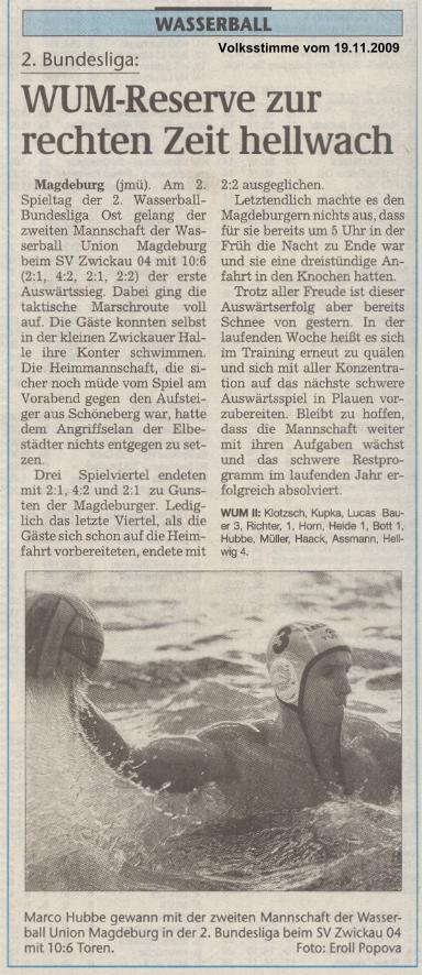 WUM-Reserve zur rechten Zeit hellwach