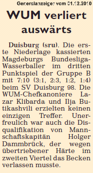 WUM verliert ausw�rts