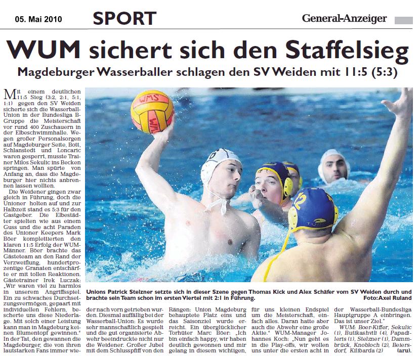 WUM sichert sich den Staffelsieg