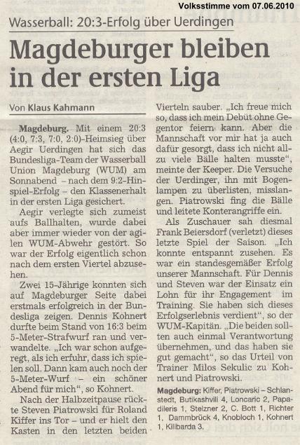 Magdeburger bleiben in der ersten Liga