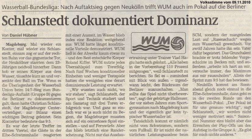 Schlanstedt dokumentiert Dominanz