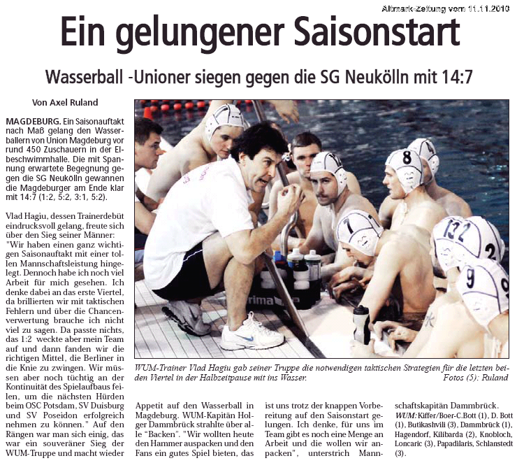 Ein gelungener Saisonstart