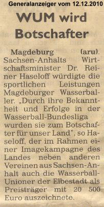 WUM wird Botschafter
