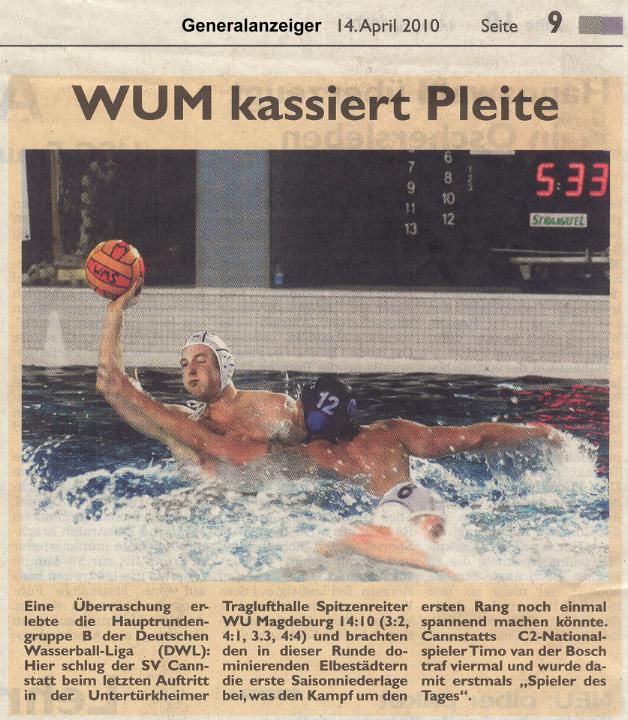 WUM kassiert Pleite
