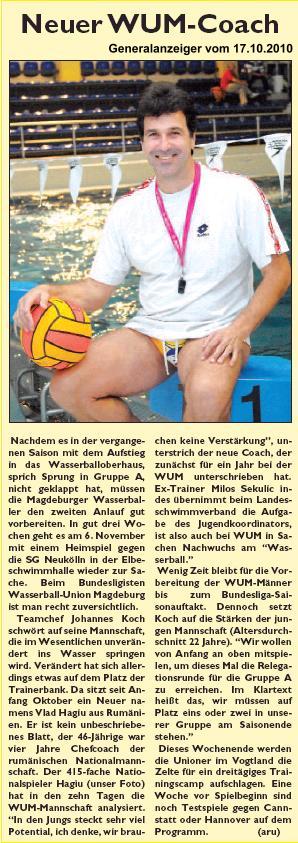 Neuer WUM-Coach