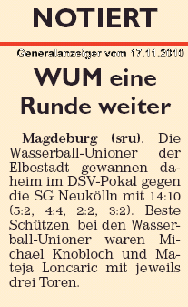 WUM eine Runde weiter