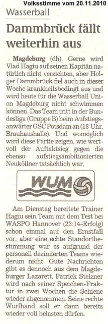 Dammbr�ck f�llt weiterhin aus