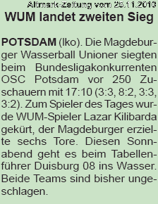 WUM landet zweiten Sieg