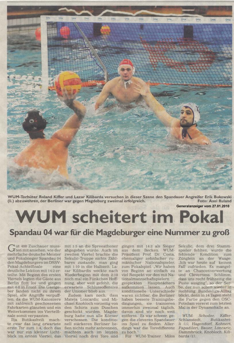 WUM scheitert im Pokal