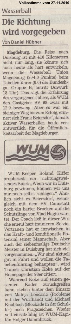 Die Richtung wird vorgegeben