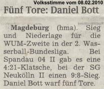 F�nf Tore: Daniel Bott