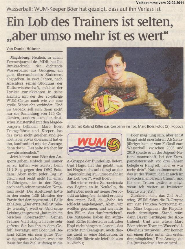 Ein Lob des Trainers ist selten, 'aber umso mehr ist es wert'