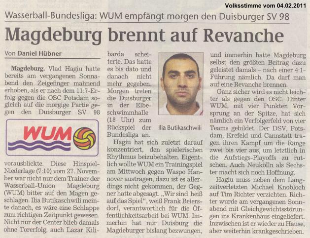 Magdeburg brennt auf Revanche