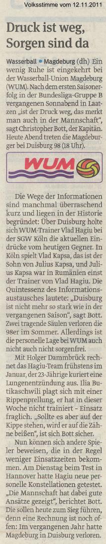 Druck ist weg, Sorgen sind da