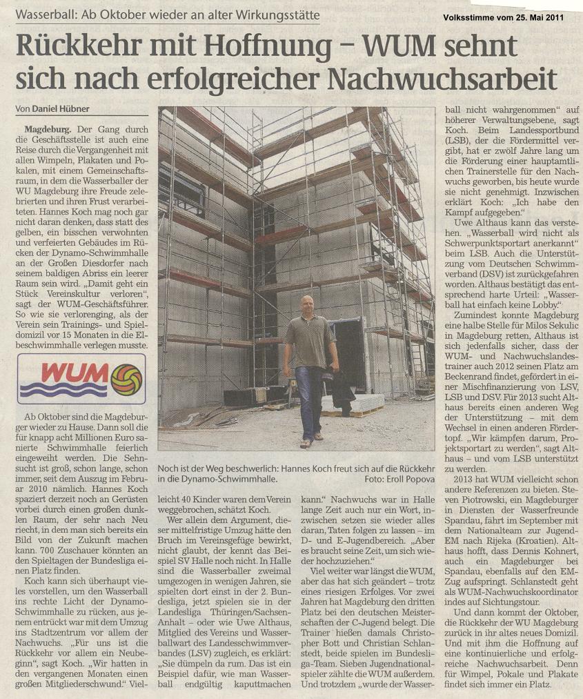 R�ckkehr mit Hoffnung - WUM sehnt sich nach erfolgreicher Nachwuchsarbeit