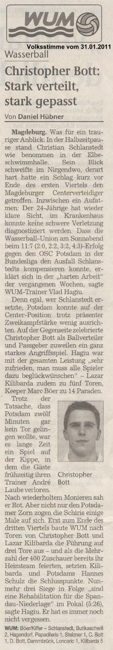 Christopher Bott: Stark verteilt, stark gepasst