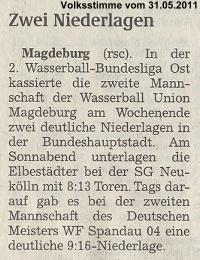 Zwei Niederlagen (WUM II)