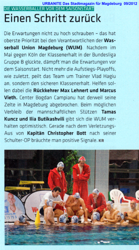 Einen Schritt zur�ck Quelle: URBANITE Das Stadtmagazin f�r Magdeburg  09/2012